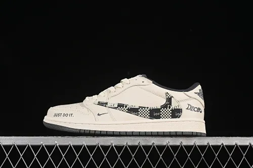 All categories Air Jordan Jordan series basketball shoes Air Jordan 1 Low High-end customized low-top sneakers Travis Scott x Fragment Design x Air Jordan 1 Low OG SP AJ1 Dior joint black checkered low-top cultural casual sneakers LD2025-021
